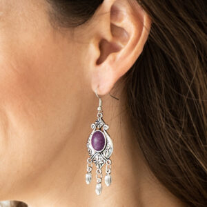 Enchantingly Environmentalist - Purple - Earring - Paparazzi