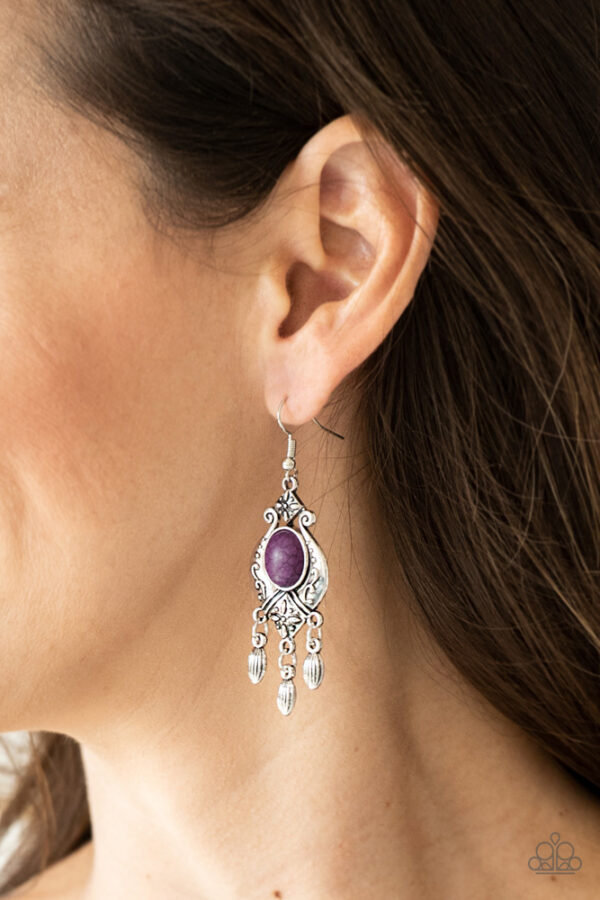 Enchantingly Environmentalist - Purple - Earring - Paparazzi