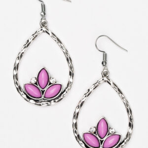 Lotus Laguna - Purple - Paparazzi Earrings