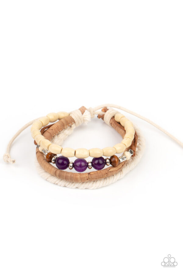 Natural-Born Navigator - Purple - Bracelet - Paparazzi